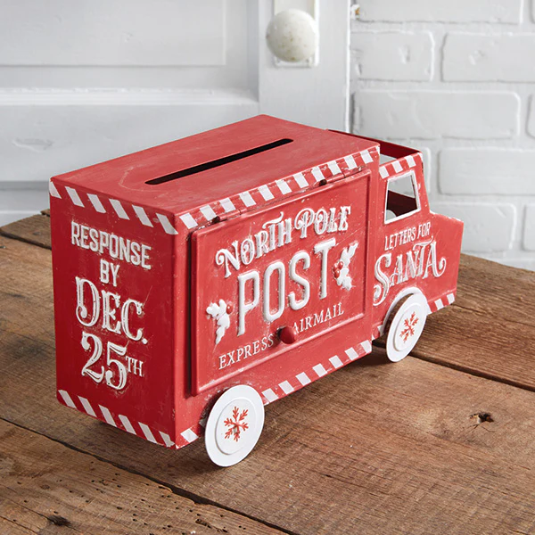 North Pole Post Christmas Truck Decor