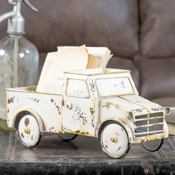 Distressed Metal Farm Truck