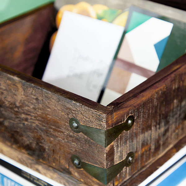 Reclaimed Wood Trunk Containers, Set of 3