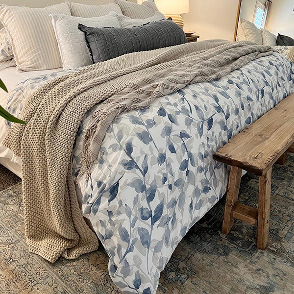 Pleated Plaid Throw Blanket