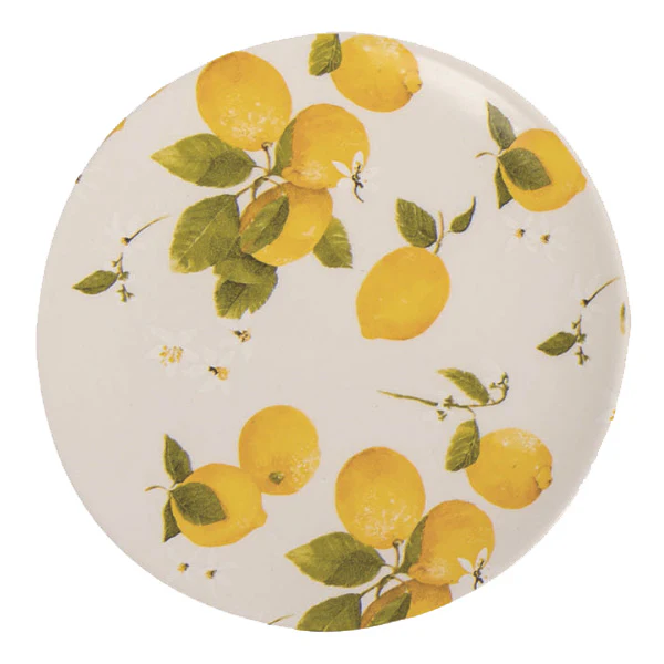 Fruity Fun Lemon Appetizer Plates, Set of 4