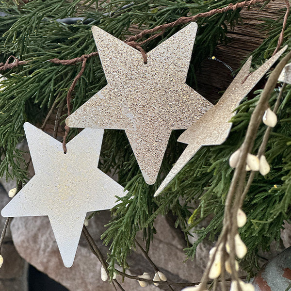 10 Feet Gold Metal Star Garland
