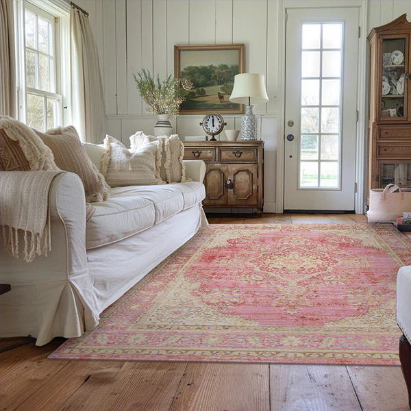 Vintage Baroque Area Rug, Pick Your Size/Style