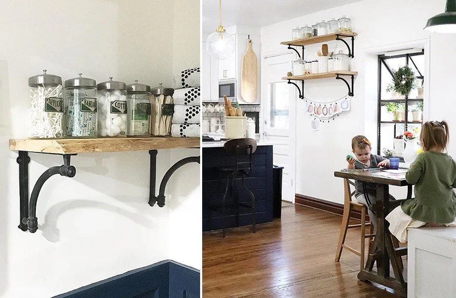 Cast Iron Shelf Brackets, Set of 2