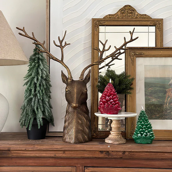 Majestic Deer Head Sculpture