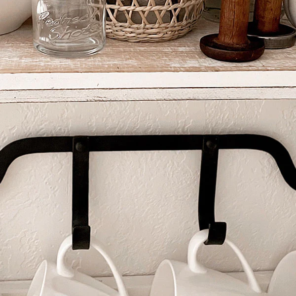 Open Floating Shelving with Hooks, Pick Your Size