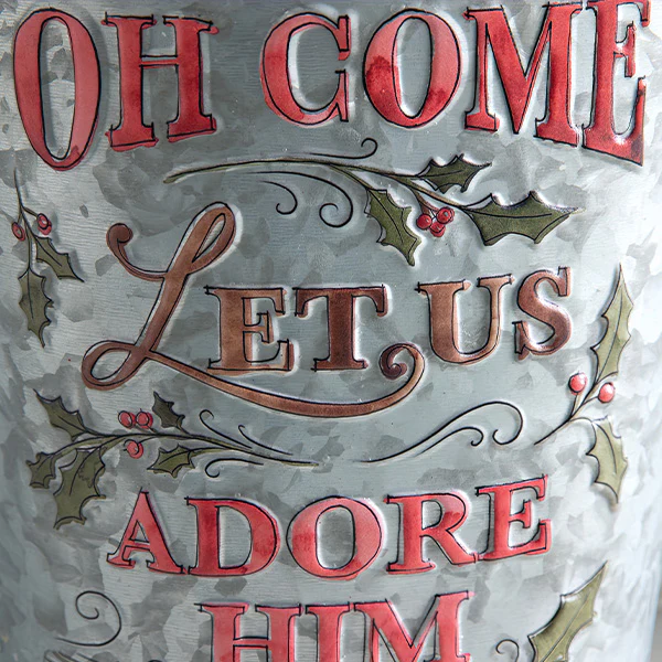 Metal Christmas Storage Containers, Set of Two, Choose Your Style