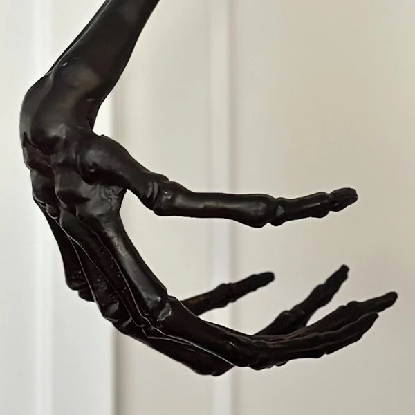 Cast Iron Indoor/Outdoor Skeleton Wreath Hanger