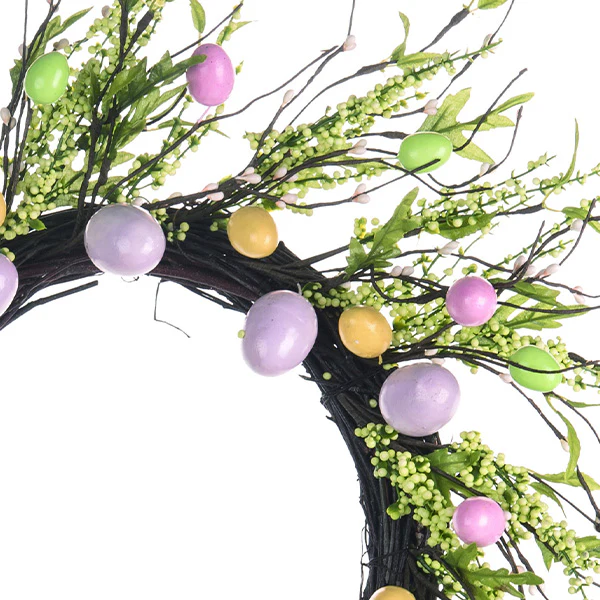20 Inch Pastel Colored Easter Wreath