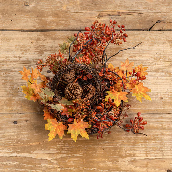 Maple Leaves and Berries Birdnest