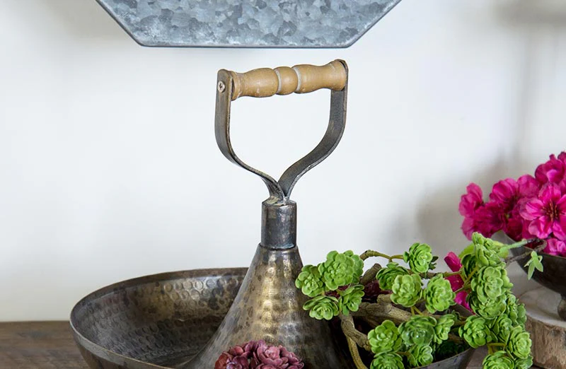 Textured Metal Bowls With Handle