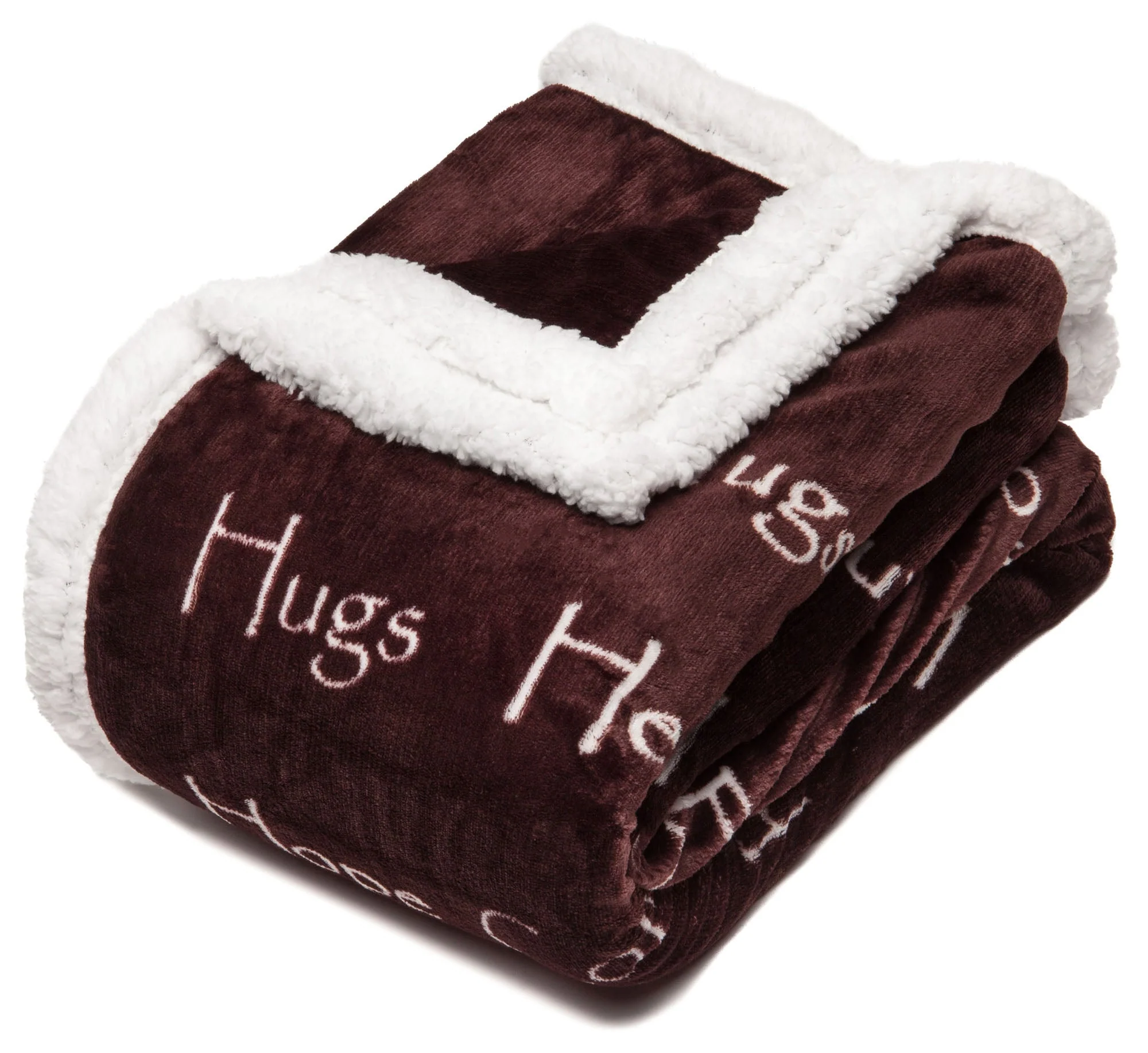 Gift Faux Fur Comfort Words Throw Blanket