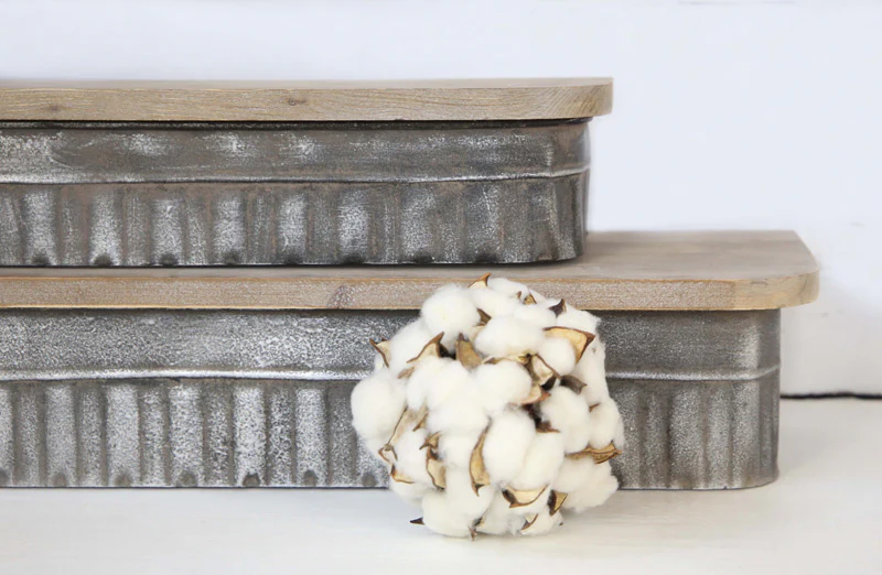 Rustic Wall Mounted Shelves  Set of 2