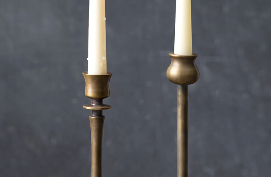 Brass Taper Candle Holders Set of 2