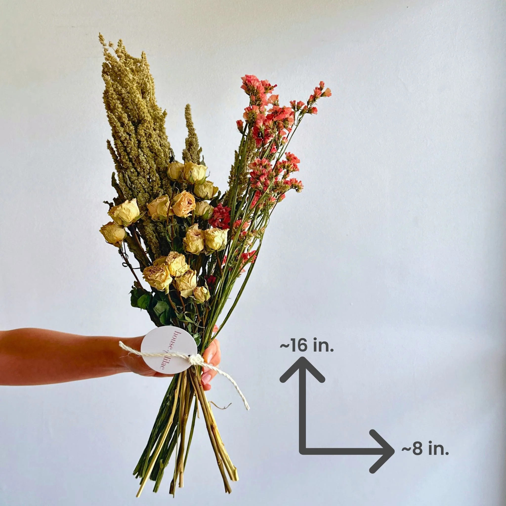 Dried Peach Statice & Fibonacci Rose Bouquet