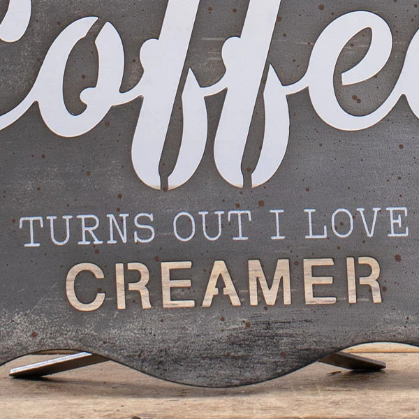Metal Tabletop Coffee Sign