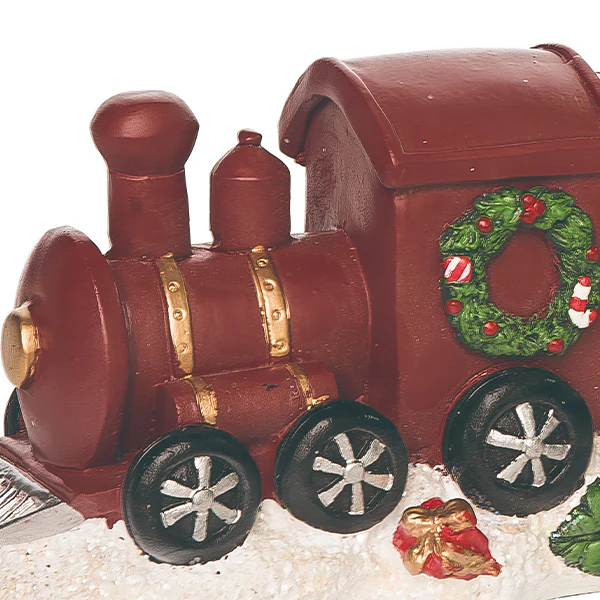 12 Inch Light Up Christmas Train with Trees