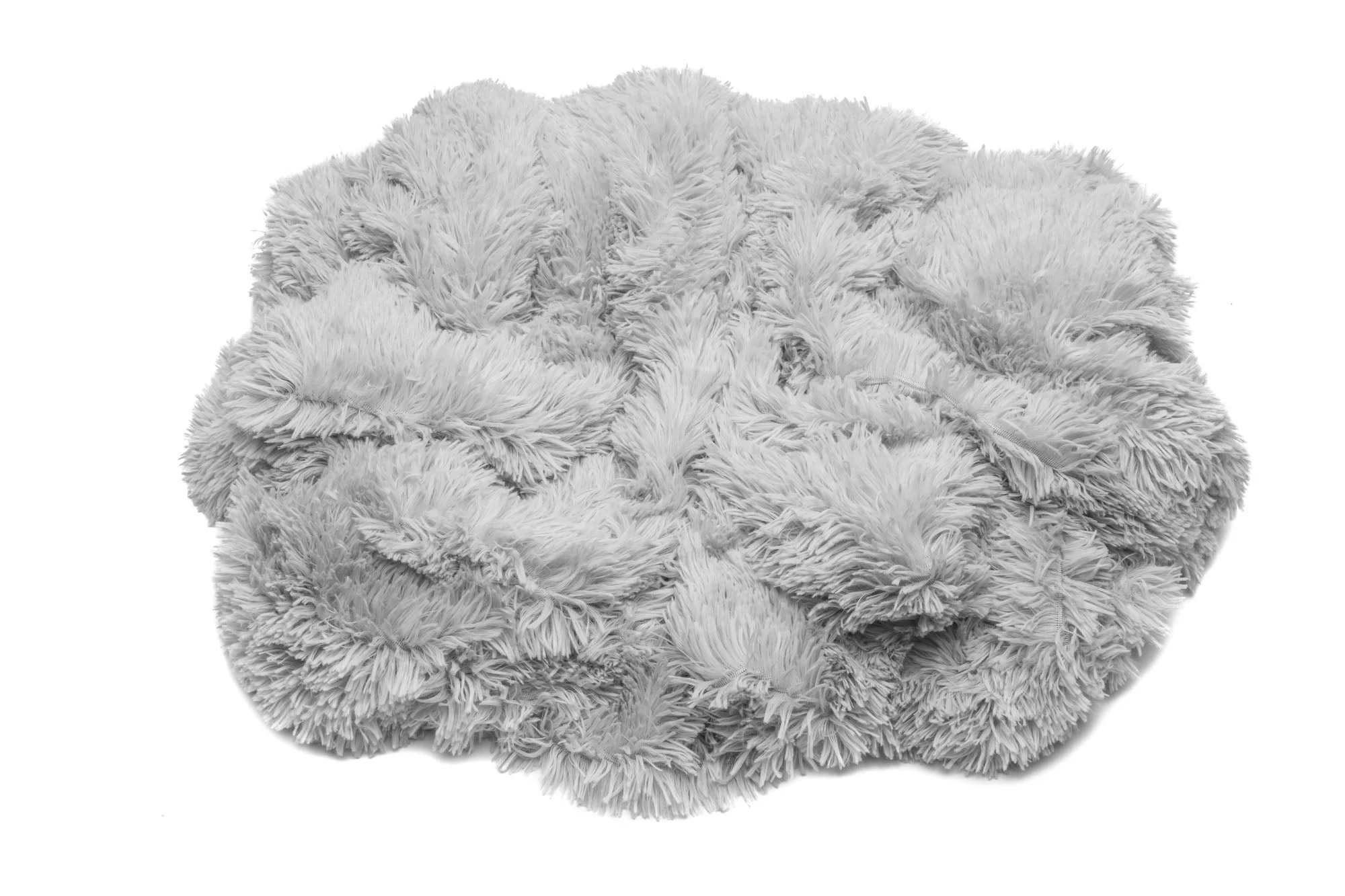 Solid Faux Long Fur Throw Blanket