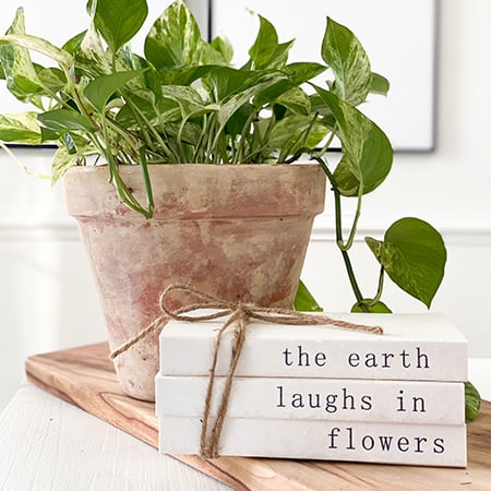 Earth Laughs in Flowers Hand Stamped Book Set