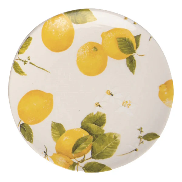 Fruity Fun Lemon Appetizer Plates, Set of 4