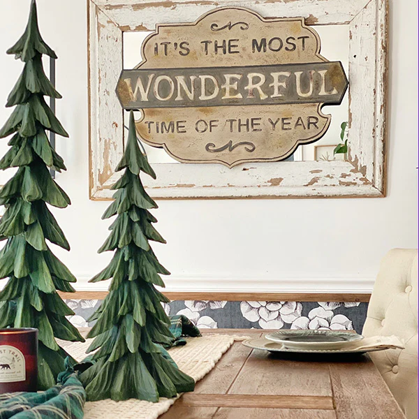 Most Wonderful Time of the Year Rusted Antique Sign