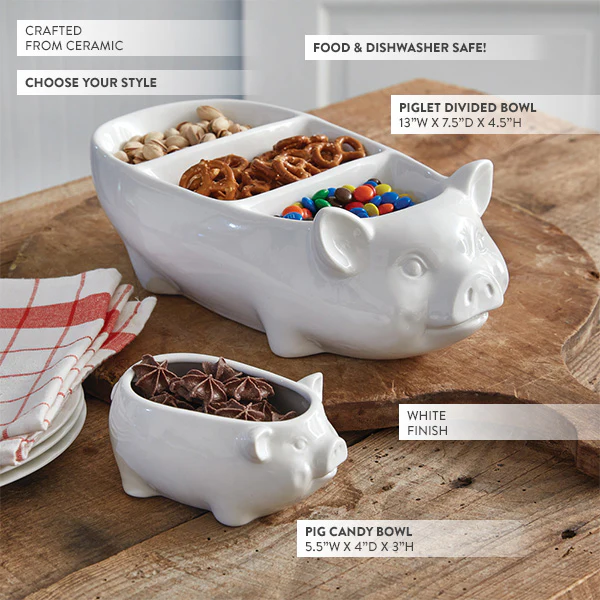 Ceramic Piggy Candy Bowl, Choose Your Style
