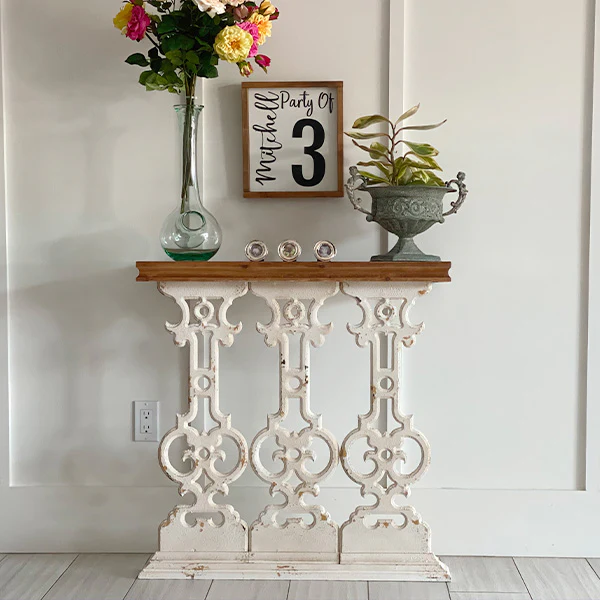 Intricate Scrollwork Console Table