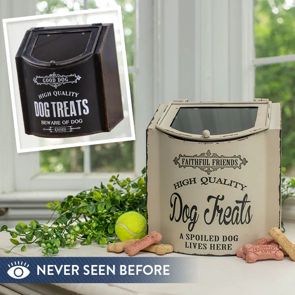 Vintage-Inspired Dog Treat Bin,  Pick Your Color