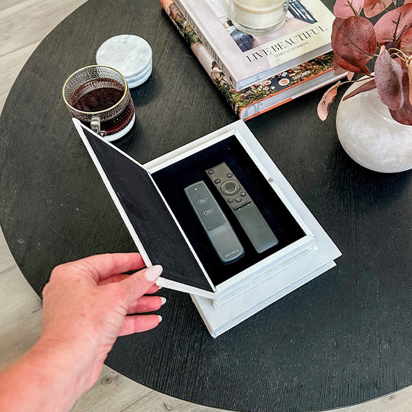 Linen Storage Book Boxes, Set of Two