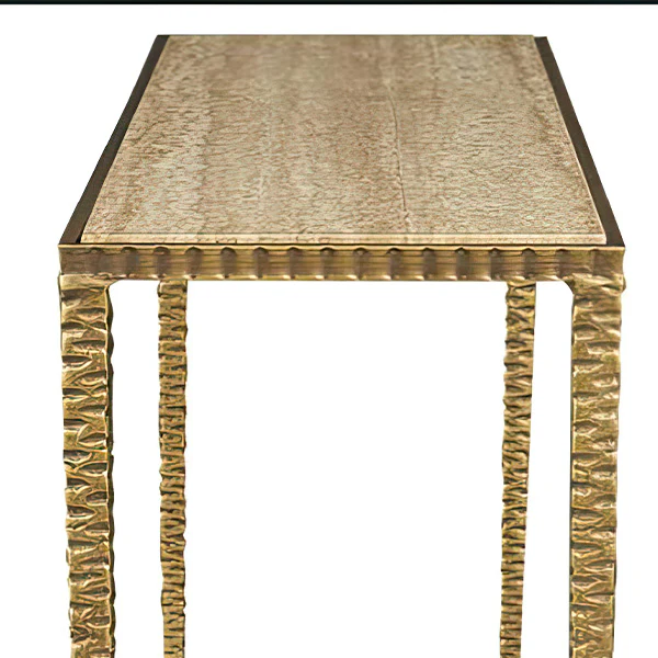 Marble and Iron Console Table