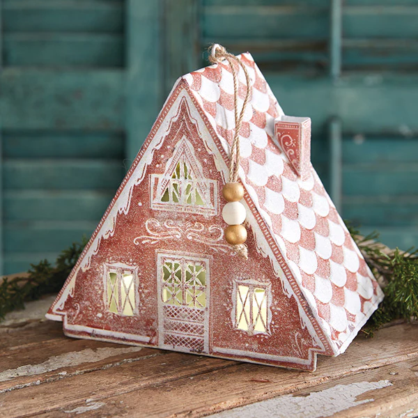 Gingerbread Luminary Christmas Village, Set of 3