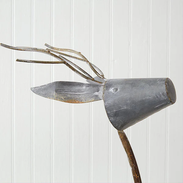 Outdoor Metal Reindeer Planters, Set of 2