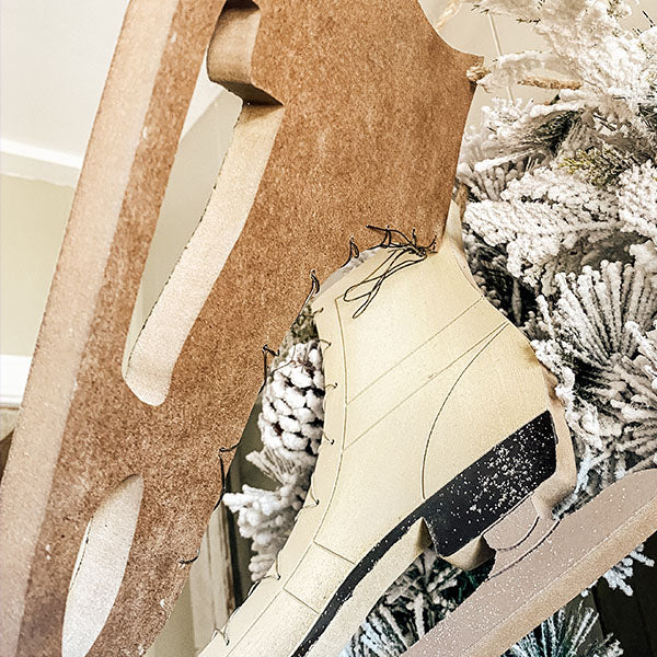 3-D Carved Ice Skates Wall Decor