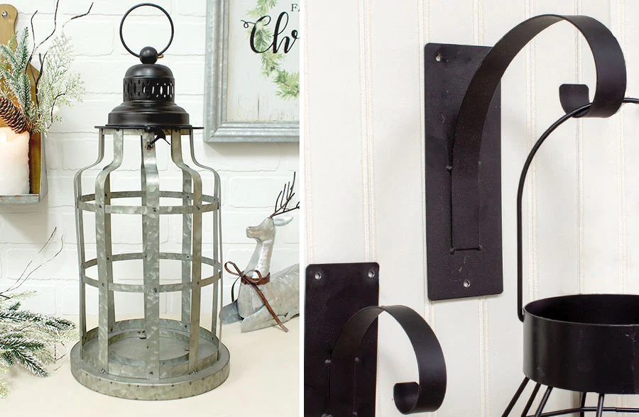 Cage Lantern With Wall Hanger