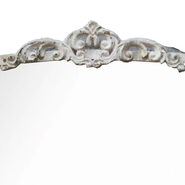 Gleaming Chippy Ornate Arched Wall Mirror