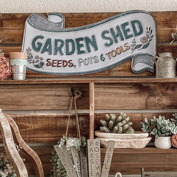 Metal Garden Shed Sign