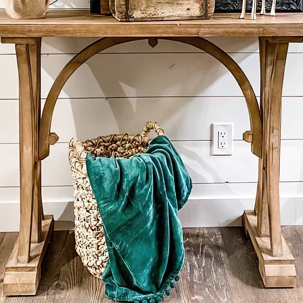 44 Inch Reclaimed Natural Wood Console Table