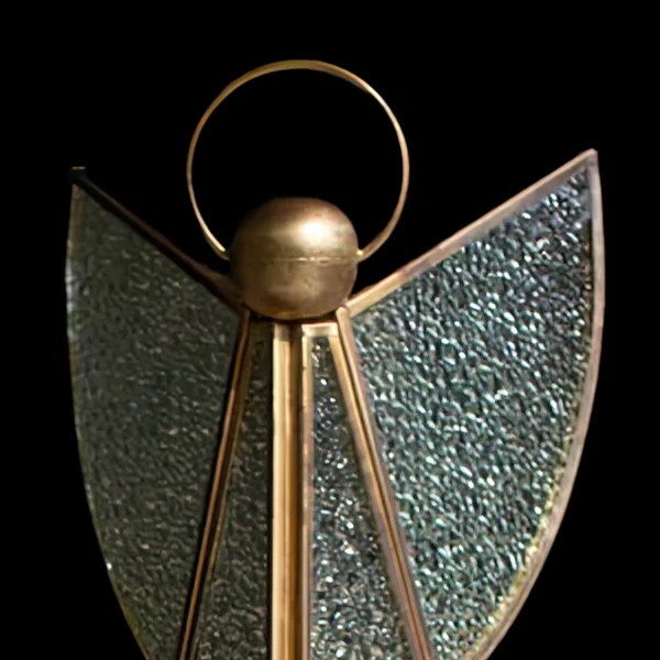 Antique Inspired Metal and Glass Angel Tealight Votive Candleholder, Set of 3