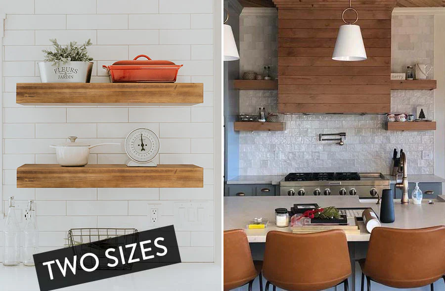 Chunky Floating Wall Shelf, Pick Your Size