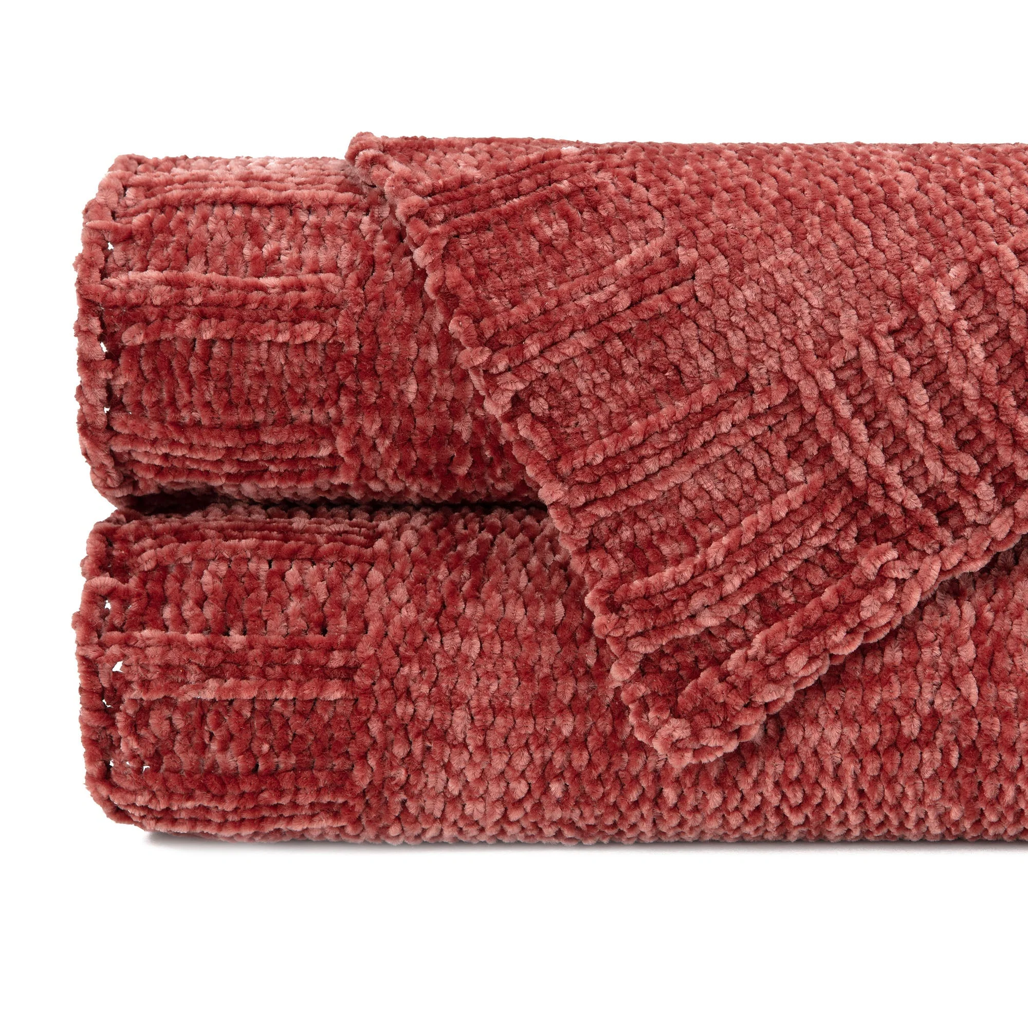 Chenille Luxe Border Throw Blanket