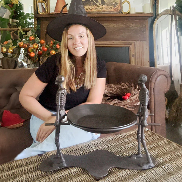 Cast Iron Skeleton Serving Bowl