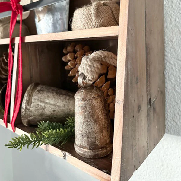 Reclaimed Wood Cubby Wall Shelf