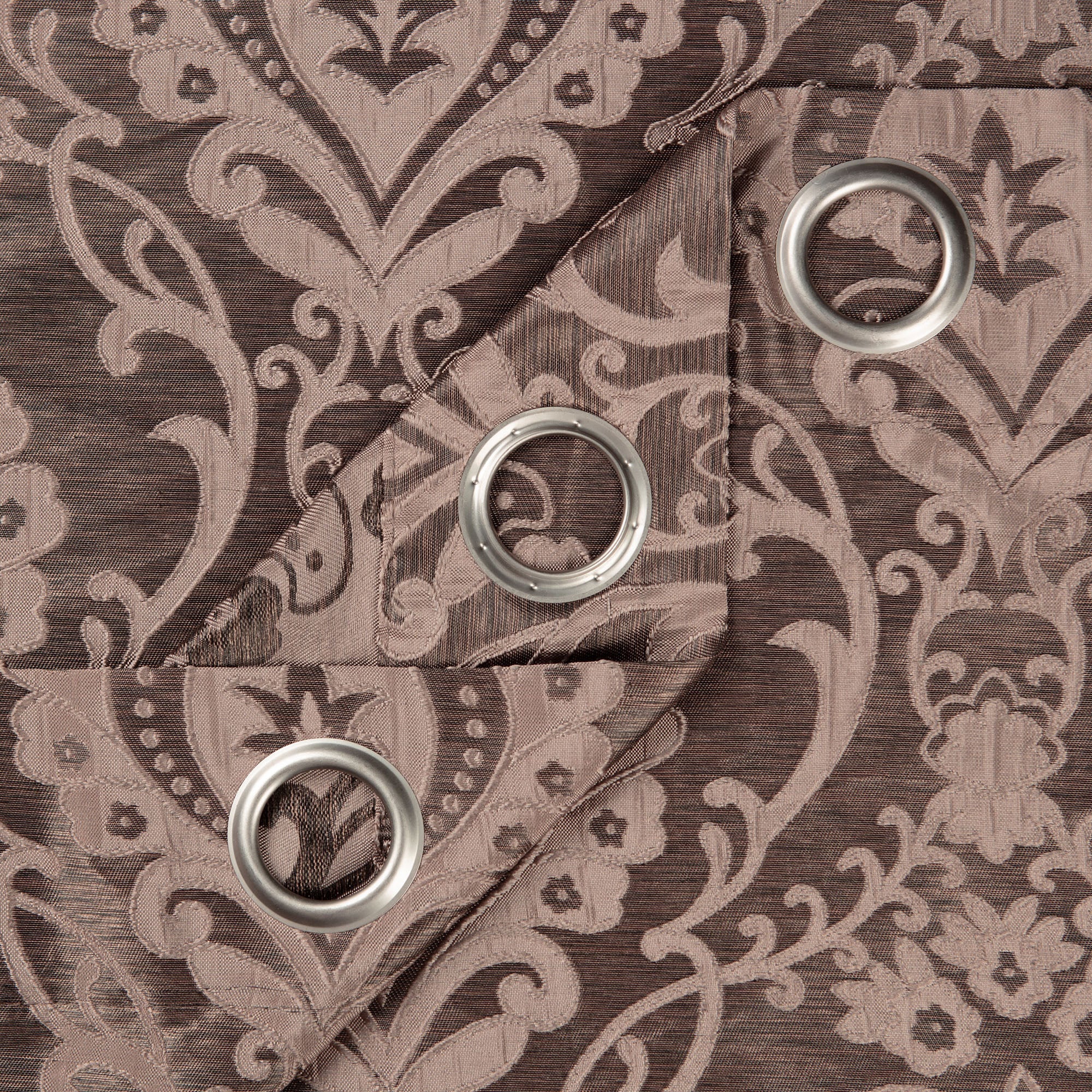 Damask Jacquard Grommet Curtains