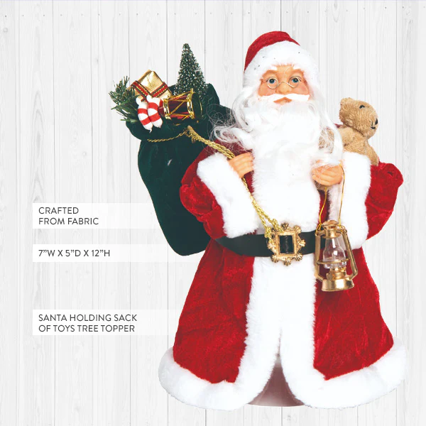 Traditional Santa Christmas Tree Topper