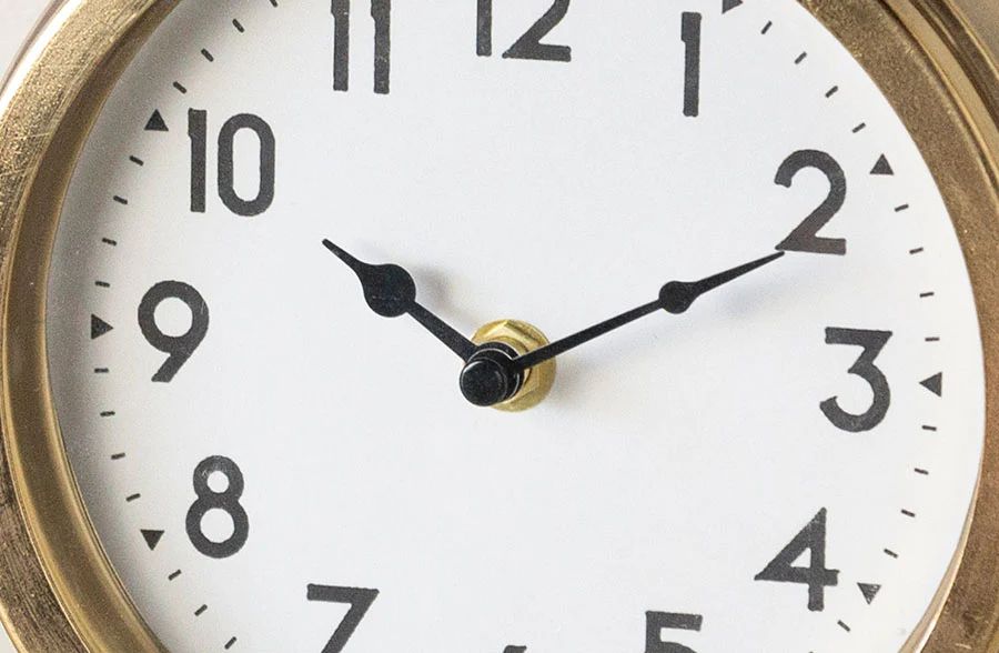 Gold Metal Finish Table Clock