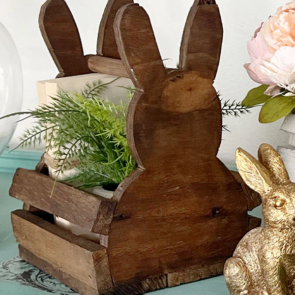 Wooden Bunny Basket, Pick Your Style