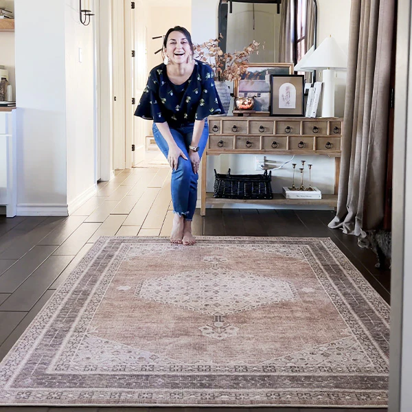 Terracotta Medallion Area Rug