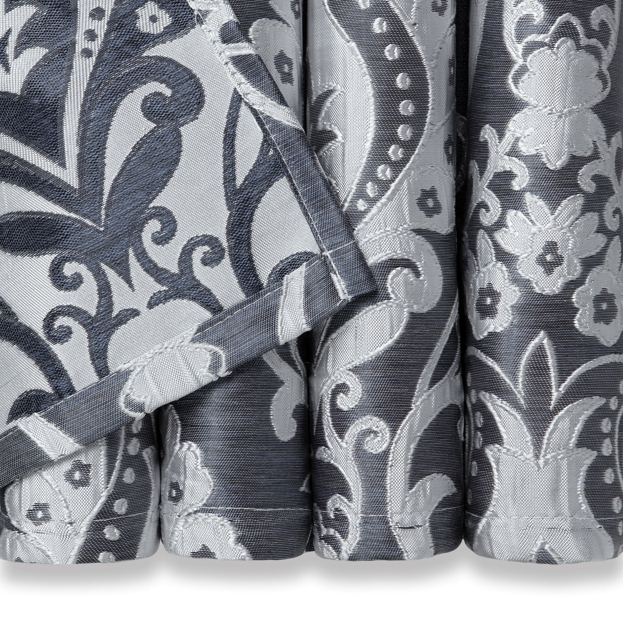 Damask Jacquard Grommet Curtains