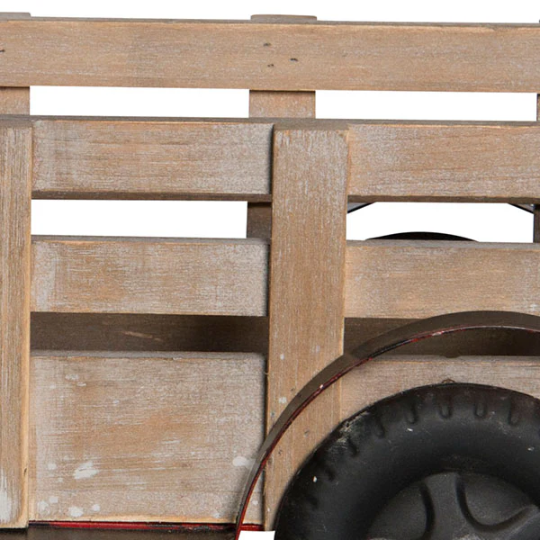 Metal And Wood Truck With Antique Finish