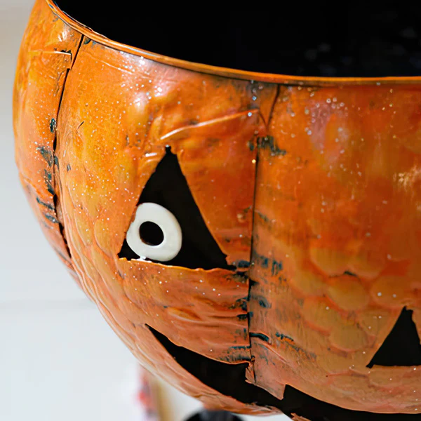 Painted Metal Halloween Candy Bowl, Choose Your Style